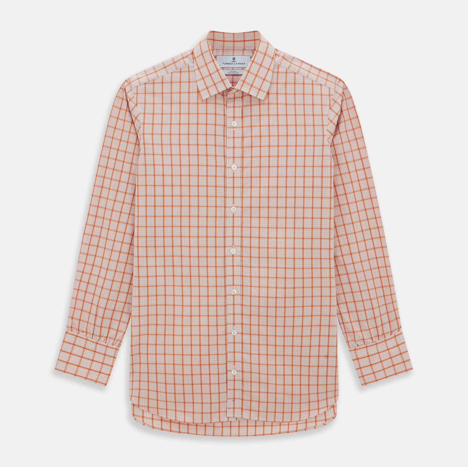 Orange Graph Overlay Check Mayfair Shirt