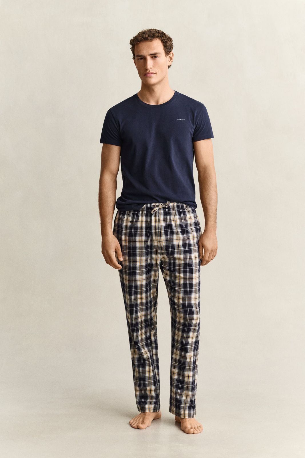Checked Pajama Pants - EVENING BLUE