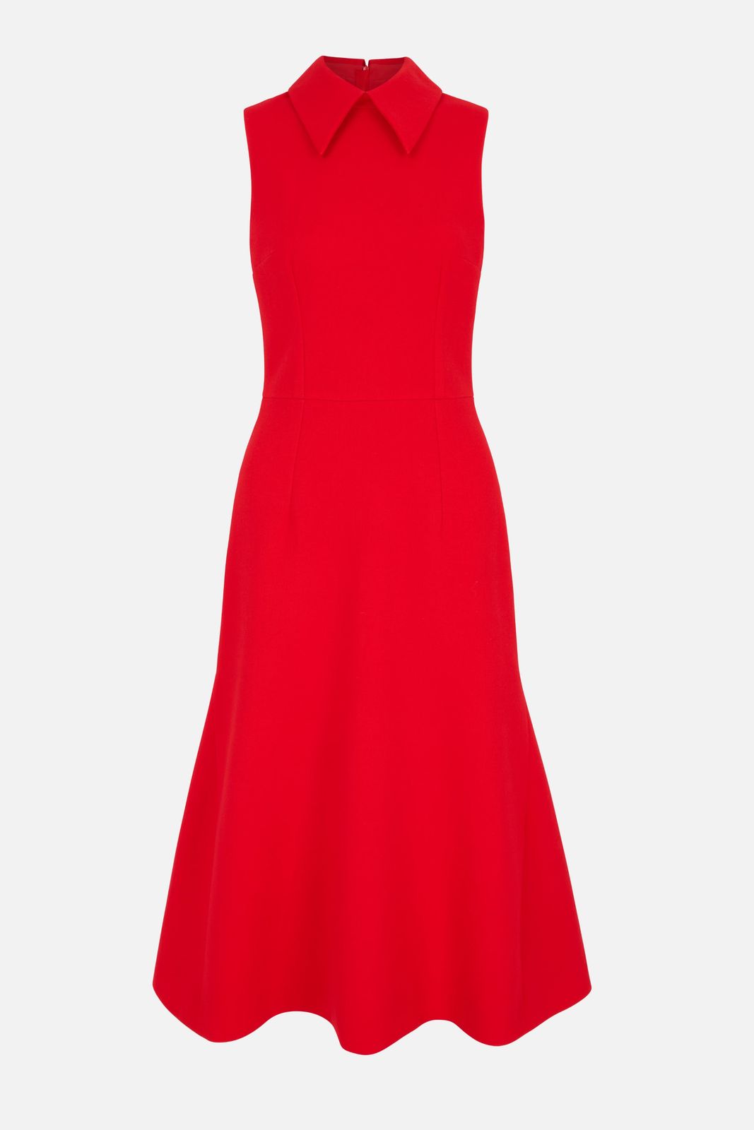 Leontine Dress in Red Single Wool Crepe