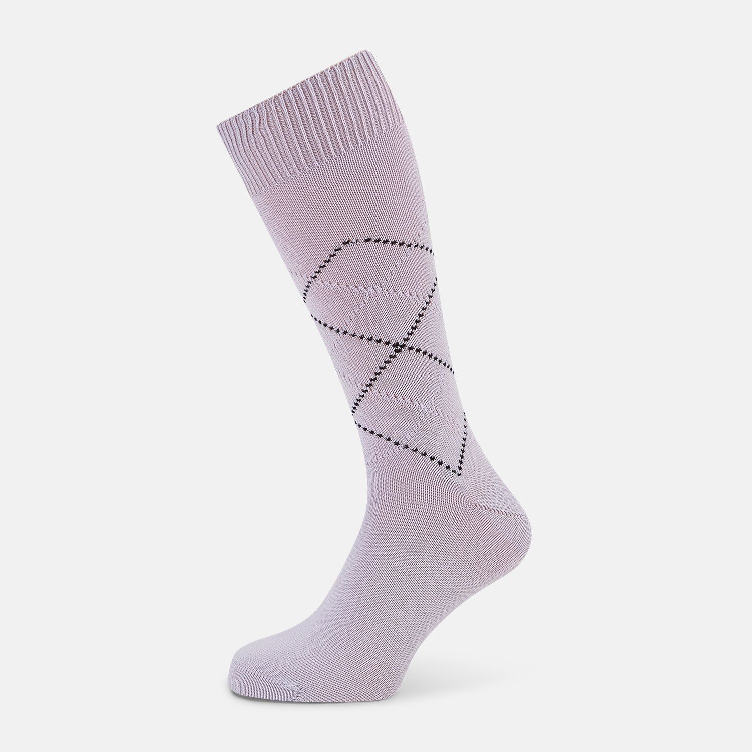 Light Pink Diamond Mid-Length Socks