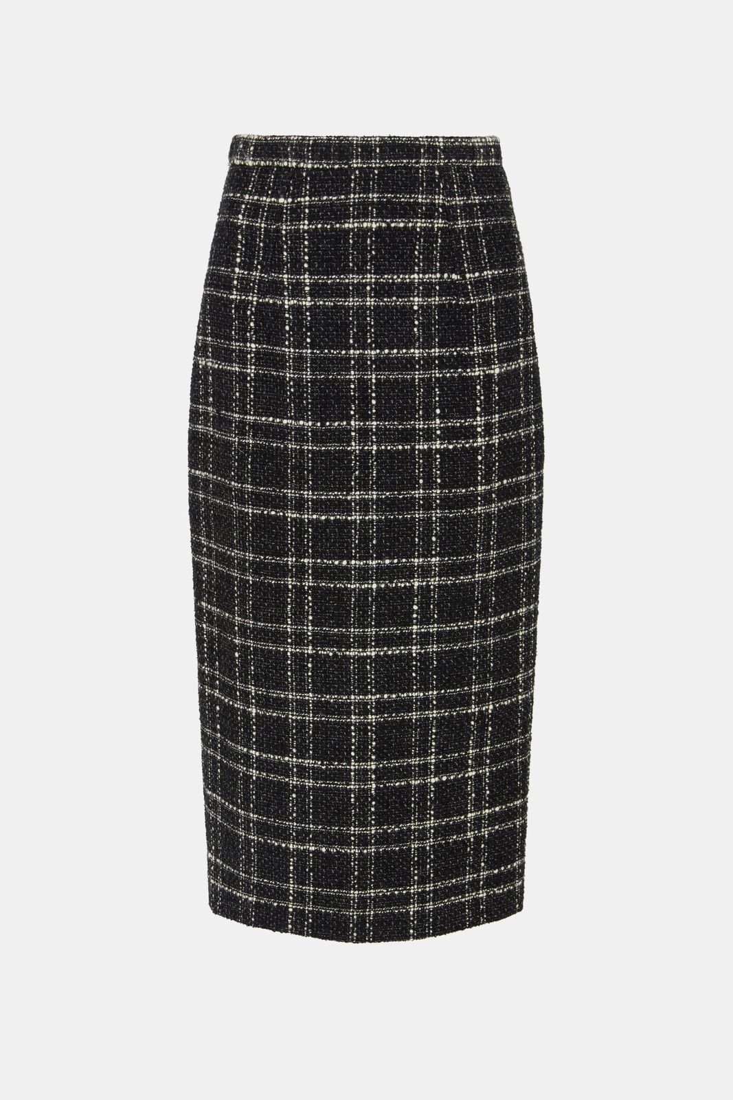 Lorelei Skirt In White Check On Grey Check Boucle