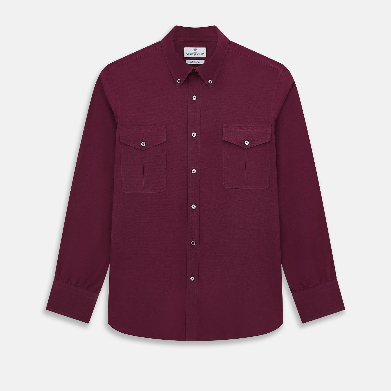 Wine Pin Check Richmond Shirt