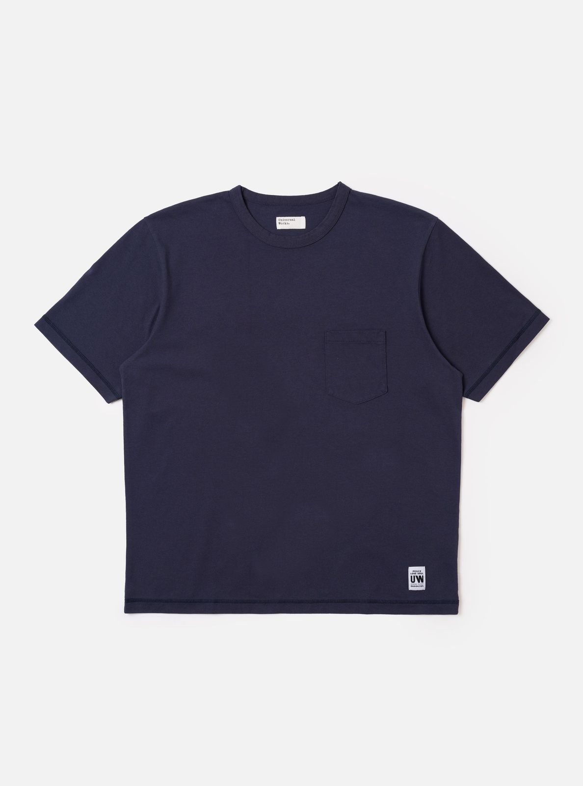 Navy Recycled/Bio Jersey Core Pocket Tee