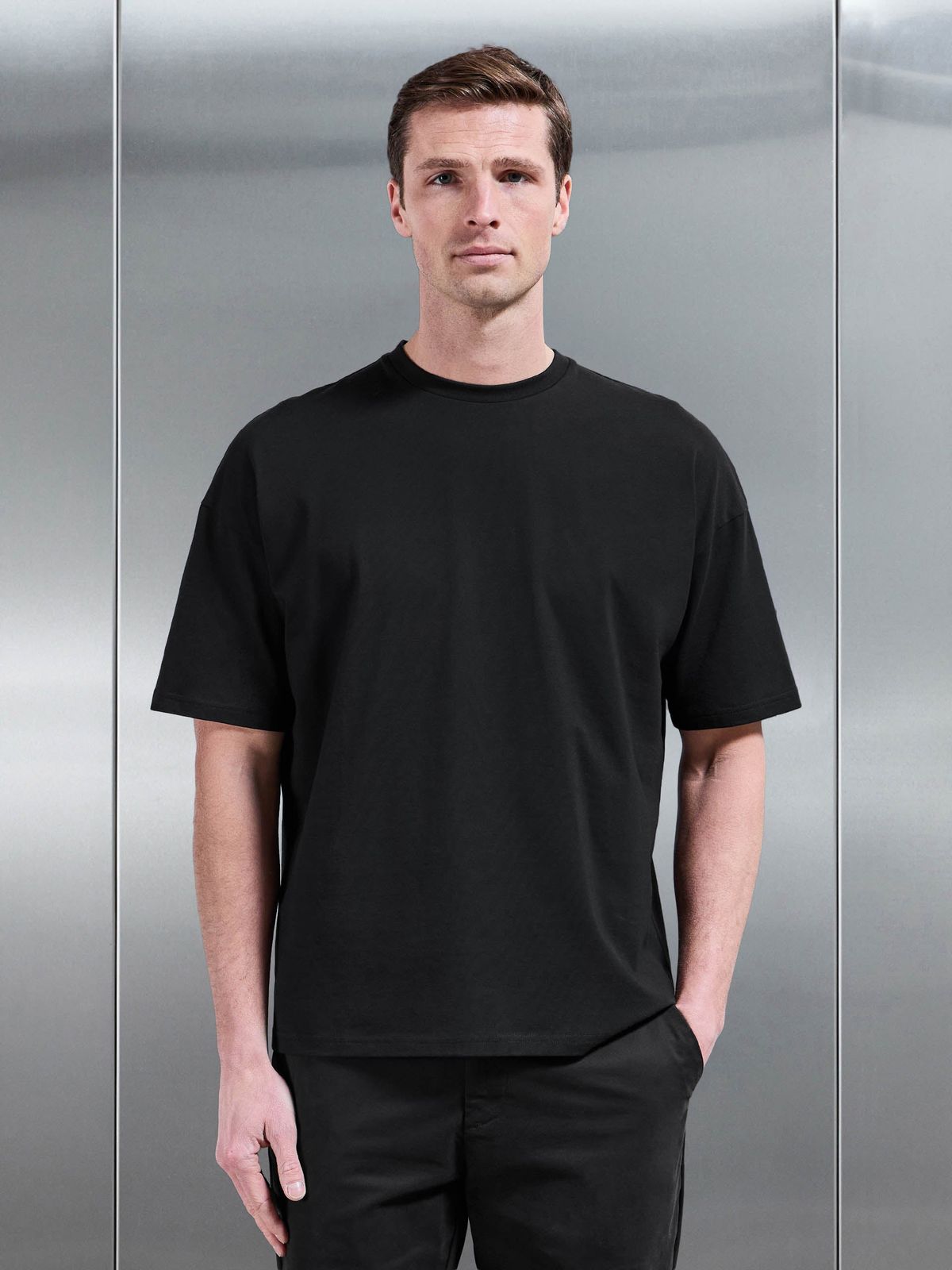 Essential Relaxed Fit Cotton T-Shirt in Black