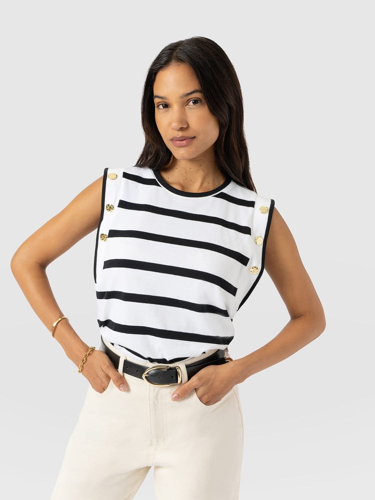 Rowan Tee - Black Stripe