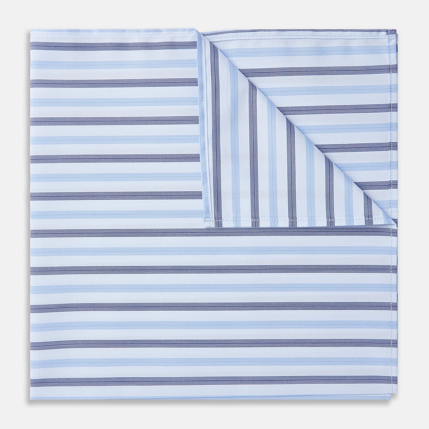 Blue Multi Stripe Cotton Handkerchief