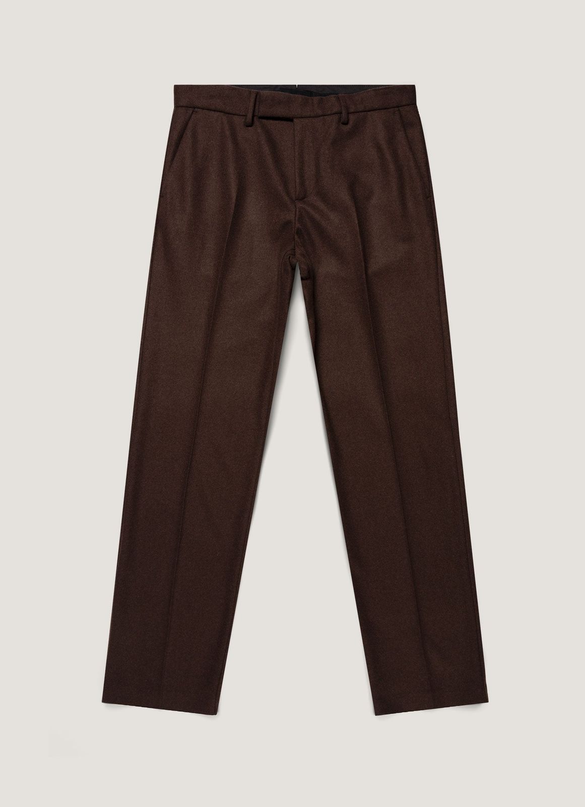 Men's Boiled Wool Trouser in Truffle