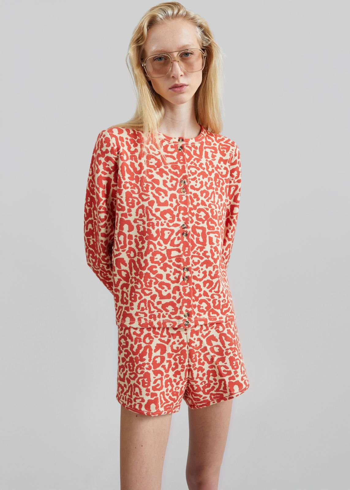 Posse Lexi Cardigan - Red Leopard