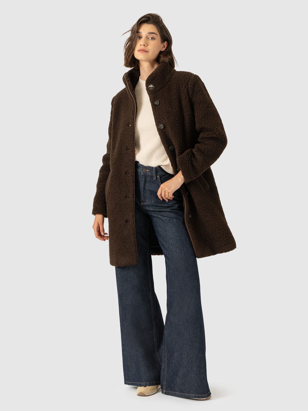 Rumer Teddy Coat - Chocolate