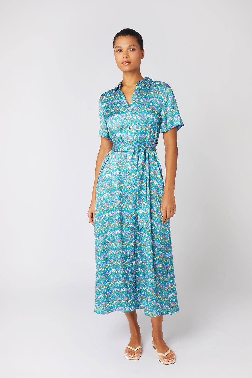 Strawberry Thief Maxi Shirt Dress - Made With Liberty Fabric