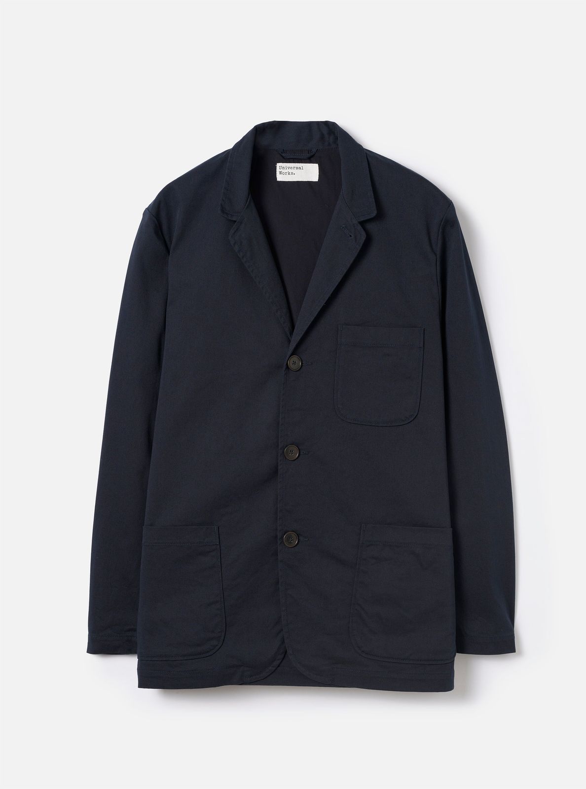Navy Twill Three Button Jacket
