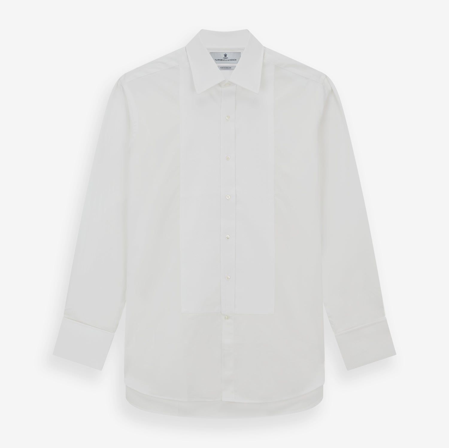 White Marcella Dress Shirt with T&A Collar and Double Cuffs